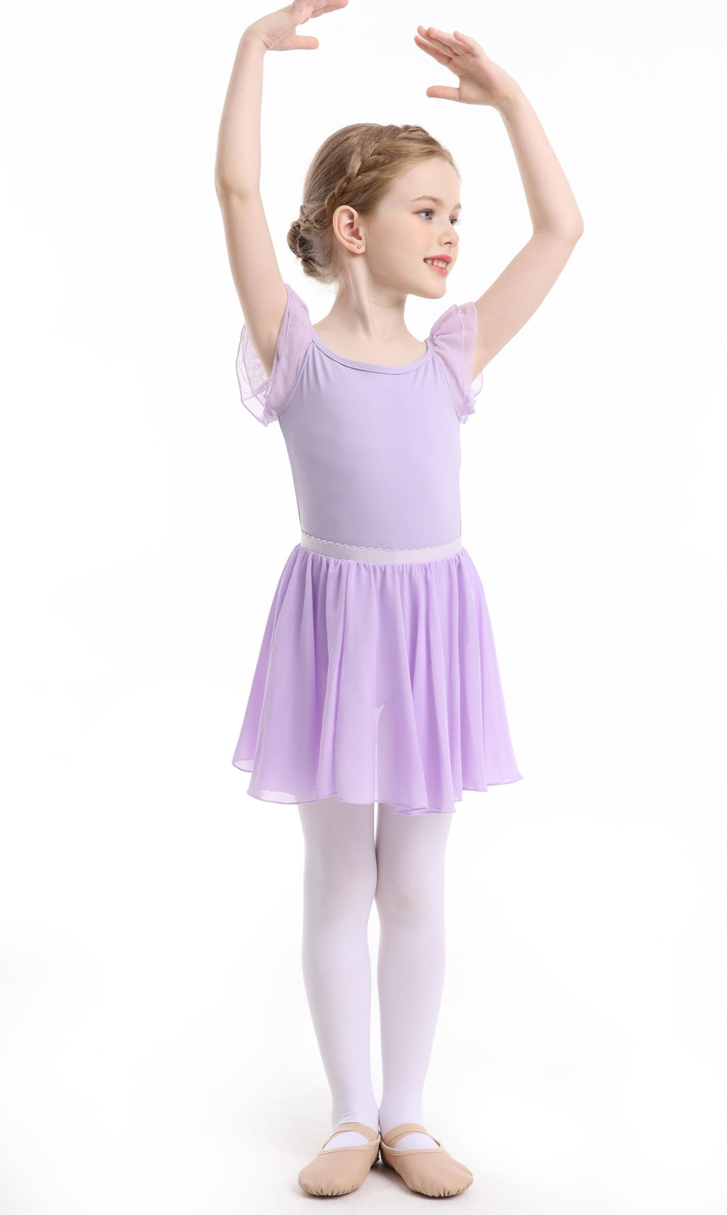 Mecceos Ballet Leotards for Girls Toddler Dance Leotards Short/Long Sleeve Skirt Ballerina Outfits