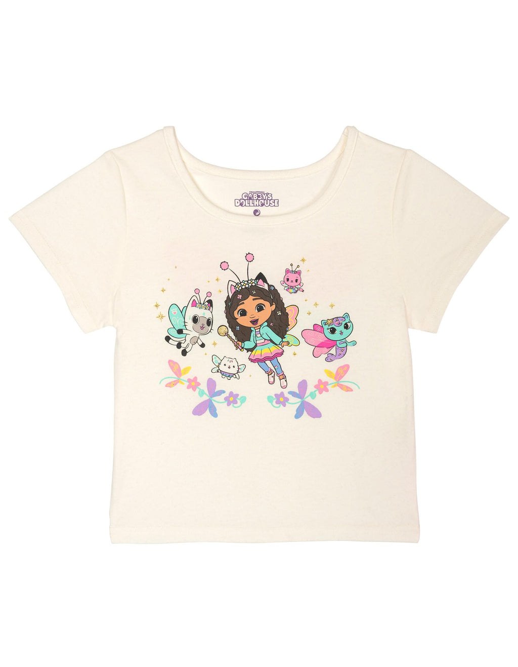 DREAMWORKS GABBY'S DOLLHOUSE Girls' T-Shirt and Tutu Skirt Set with Scrunchie Toddler to Big Kid