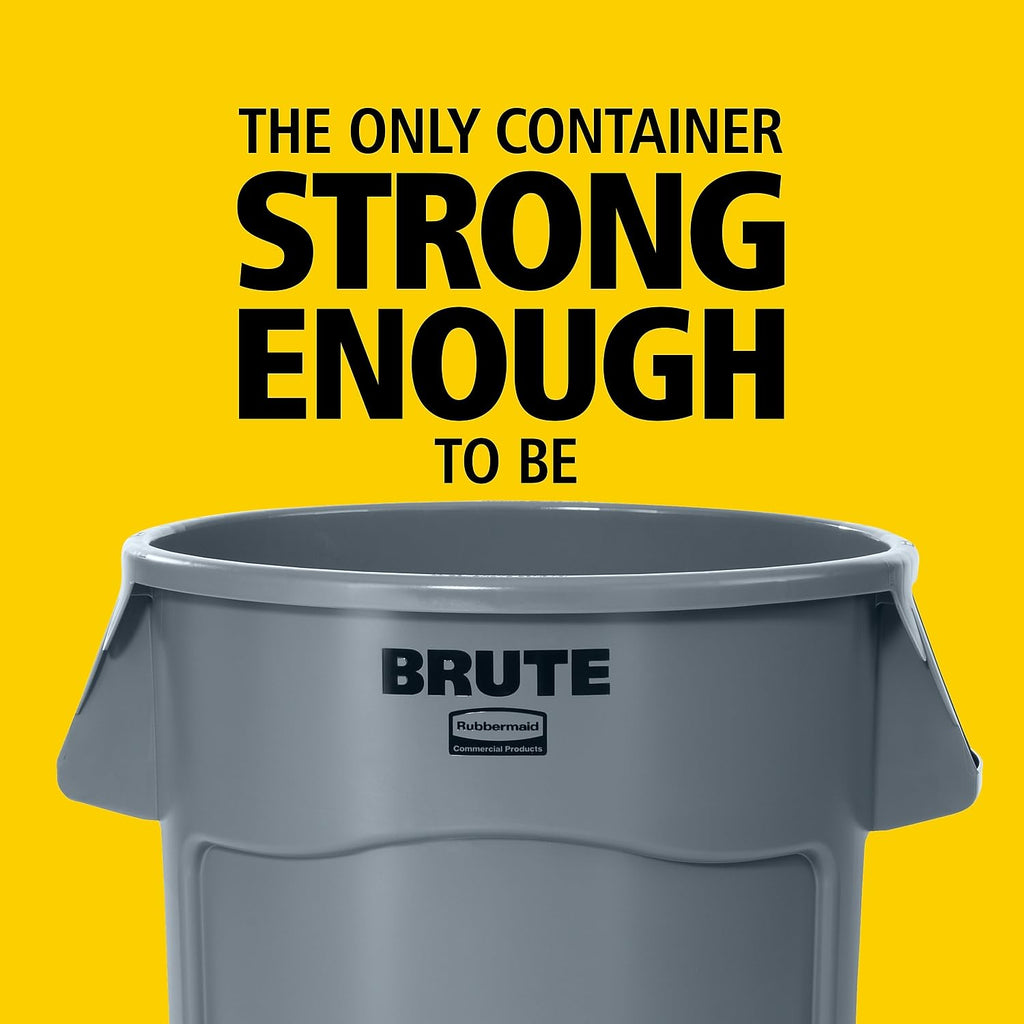 Rubbermaid FG265500GRAY Utility Container, 55 gal, Gray