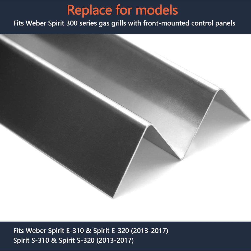 Hongso 21.5 Inch Flavorizer Bars 7535 for Weber Genesis Silver A, Spirit 200 Series E210 S210 (with Side Mounted Control), Spirit 500 Gas Grill Models, Heat Plate Replacement 7534 65902 8217, 5-PC