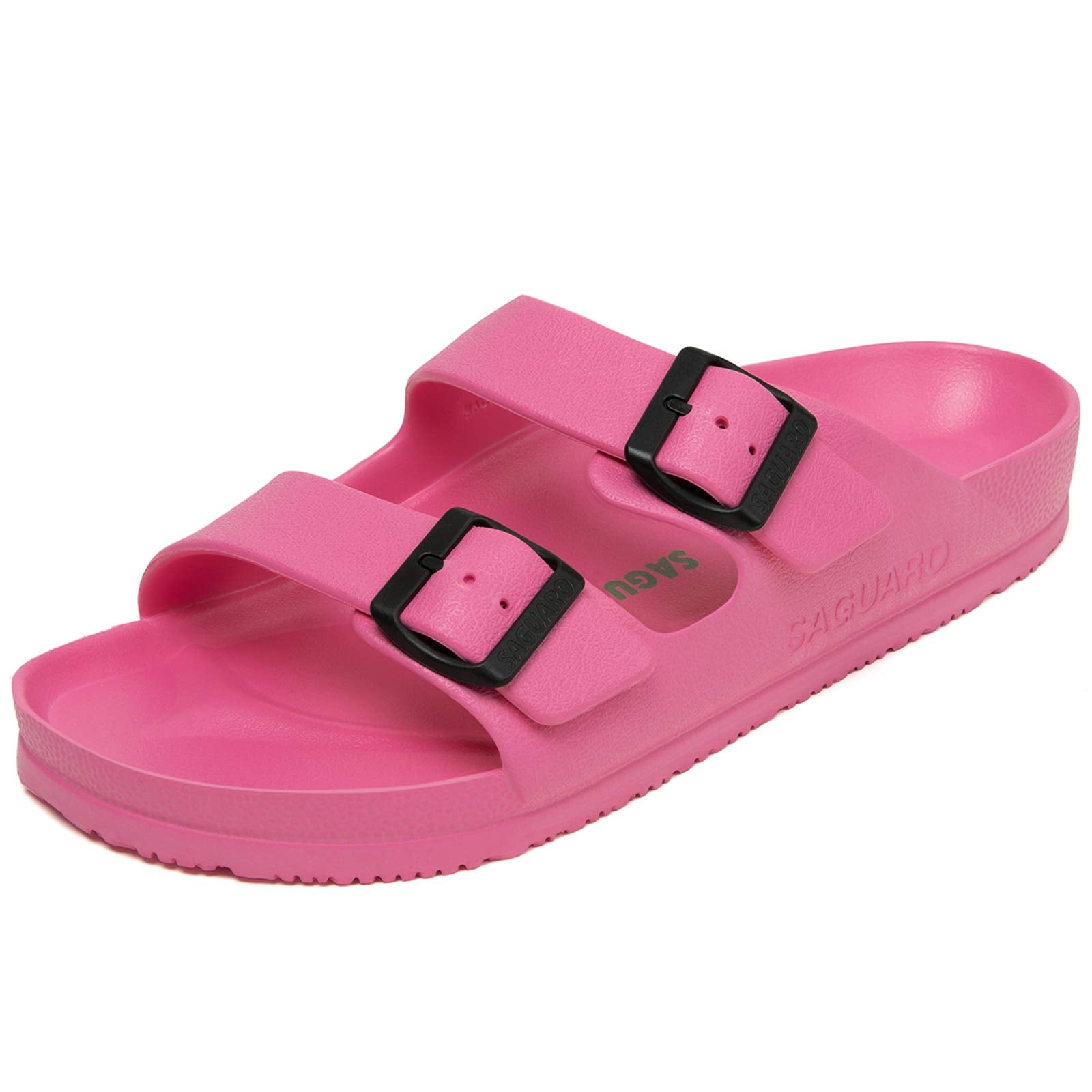 SAGUARO Men's Women's Comfort Double Buckle Sandals Lightweight Adjustable EVA Sandals with Rubble Sole