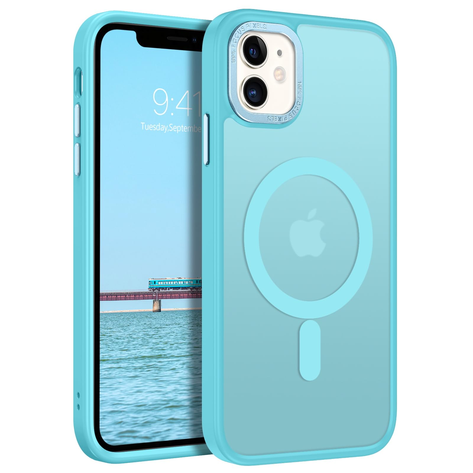 BENTOBEN for iPhone 11 Phone Case, Phone case for iPhone 11 Magnetic Case [Compatible with Mag Safe] Translucent Matte Slim Shockproof Anti-Fingerprint Protective Cover for iPhone 11 6.1’’ Black