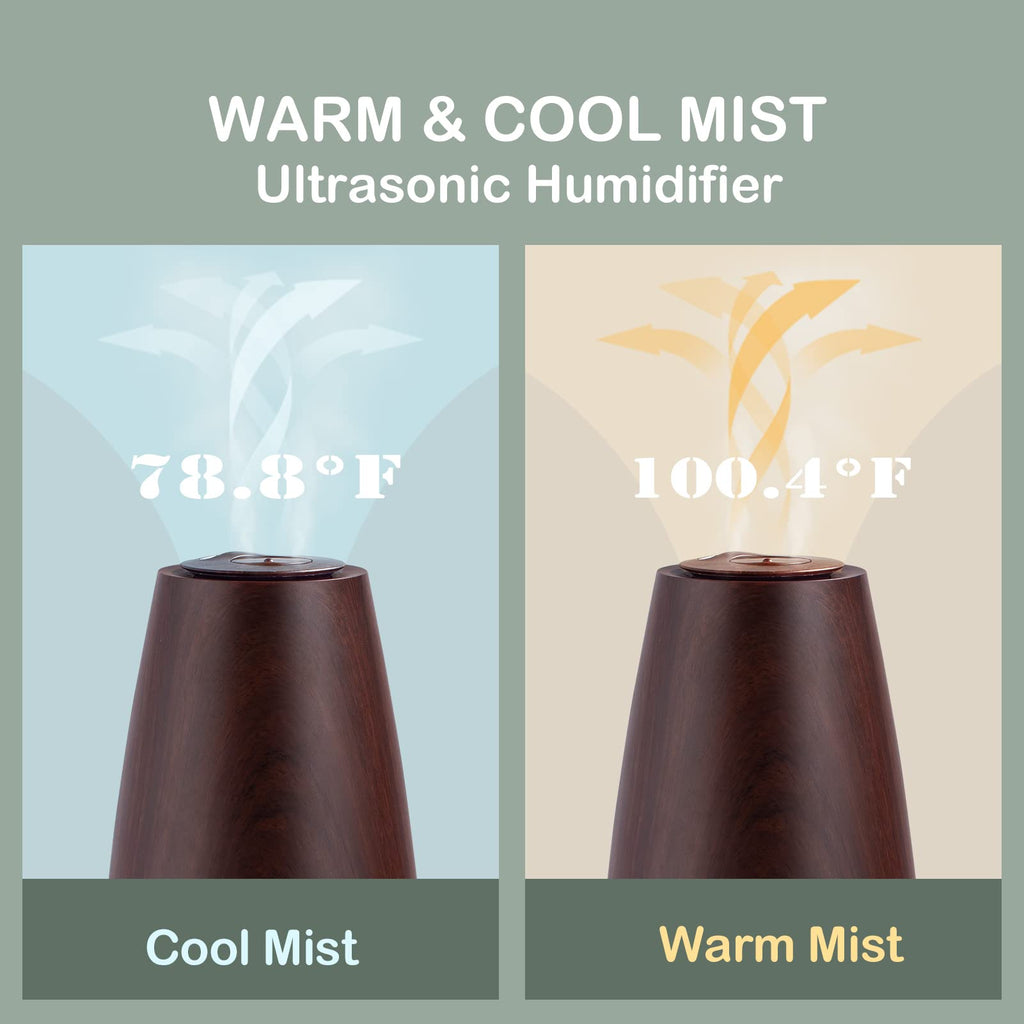 Warm and Cool Mist Humidifier for Home/Bedroom with Remote Control 2.3L Smart Air Humidifier for Desk/Office/Bedroom 25dB Whisper Quiet with Auto Shut off