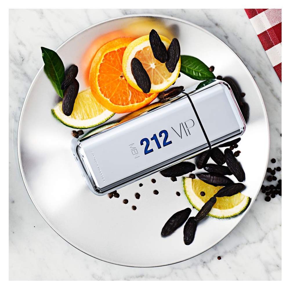 Carolina Herrera 212 Vip Men Fragrance For Men - Notes Of Caviar Lime, Ginger And Tonka Bean - Intimate And Magnetic Scent - Blend Of Fresh And Woody - Perfect For Night Use - Edt Spray - 1.7 Oz