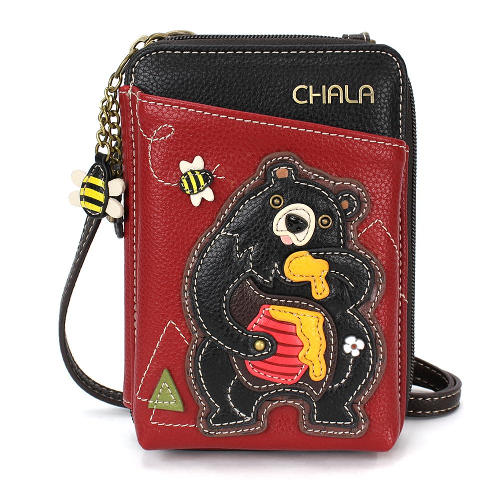 CHALA Wallet Crossbody Cell Phone Purse - Women Faux Leather Multicolor Handbag with Adjustable Strap