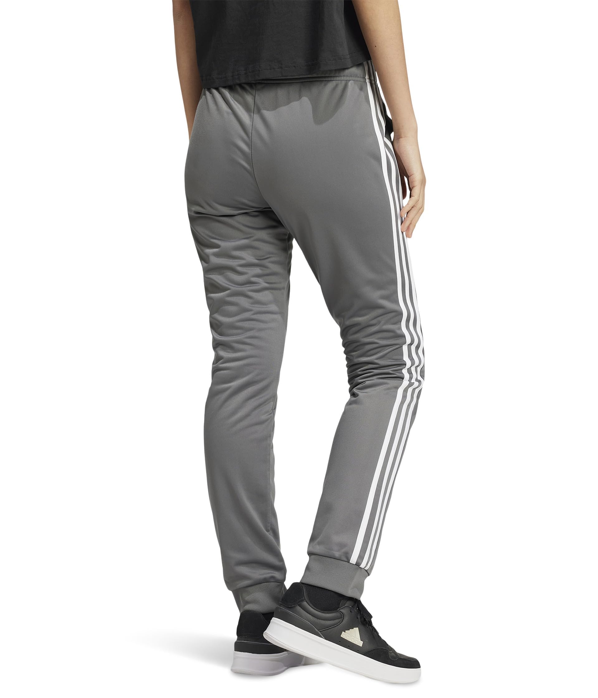 Adidas Womens Essentials Fleece Tapered Cuff Pants