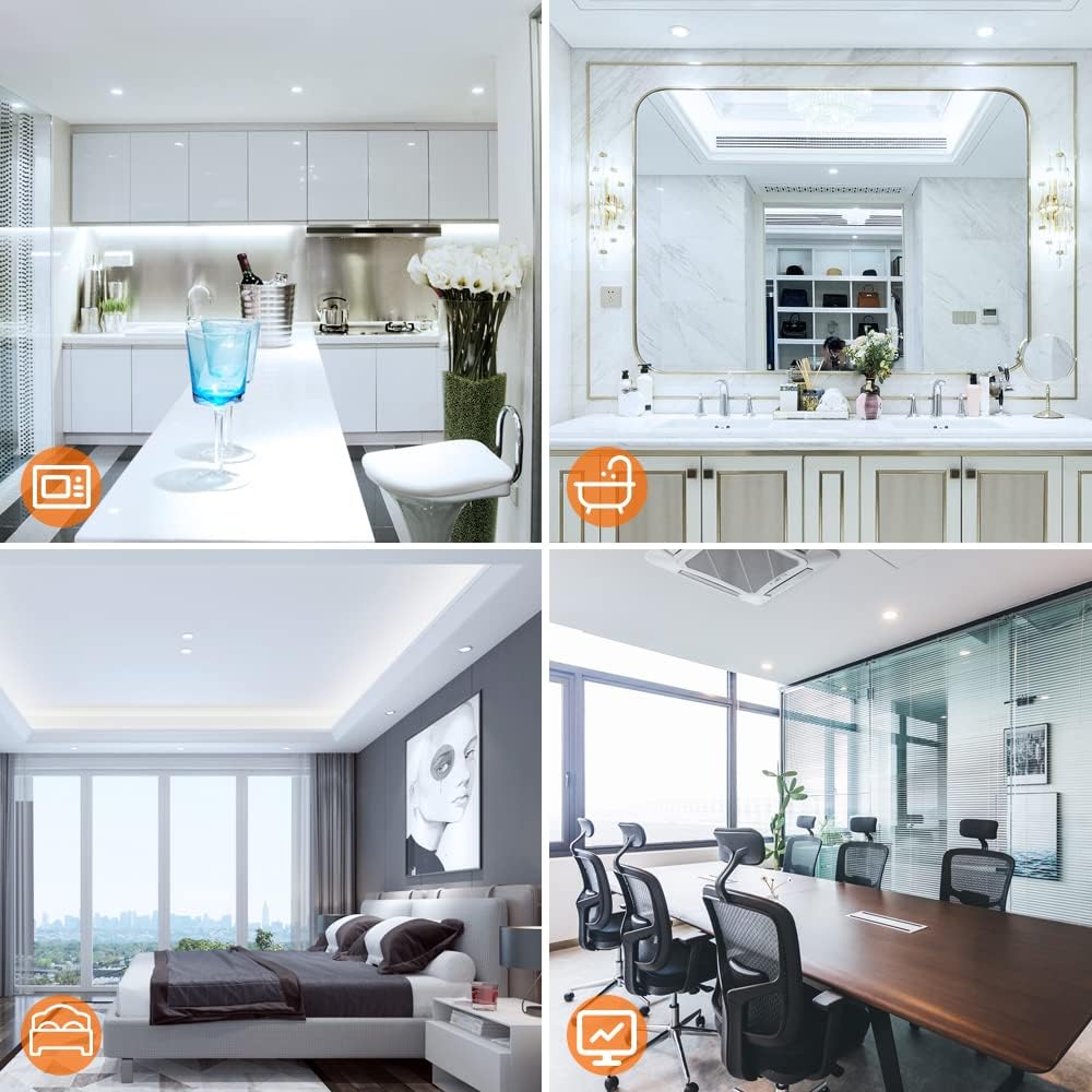 inShareplus 2 Inch LED Recessed Lighting, Downlight Dimmable 3W (35W Equivalent), 5000K Daylight White, CRI80, Recessed Light Fixtures with LED Driver (1 Pack)