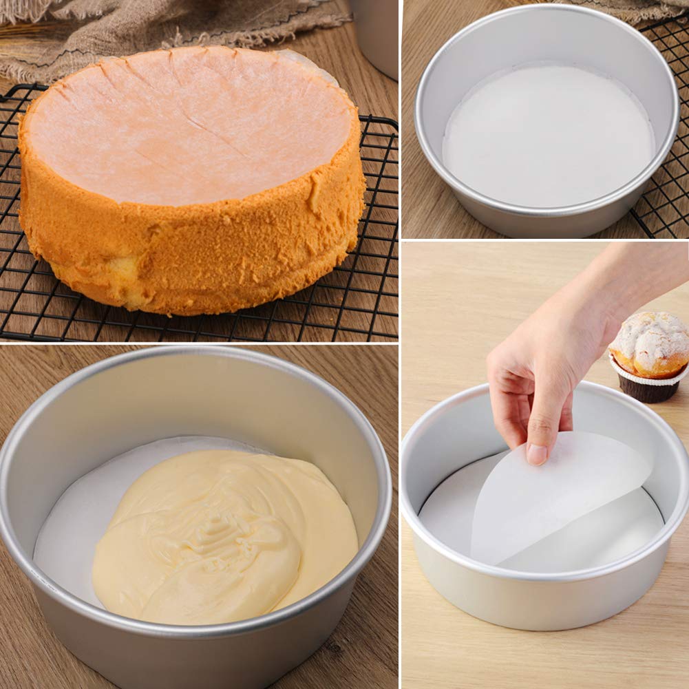 BOYAN 6 Inch Parchment Paper Rounds, Set of 220, Hamburger Patty Paper/Burger Press Paper, Non Stick Small Pre-cut Round Parchment Paper for Cake Pan, Springform Pan, Burger Patty Maker and More