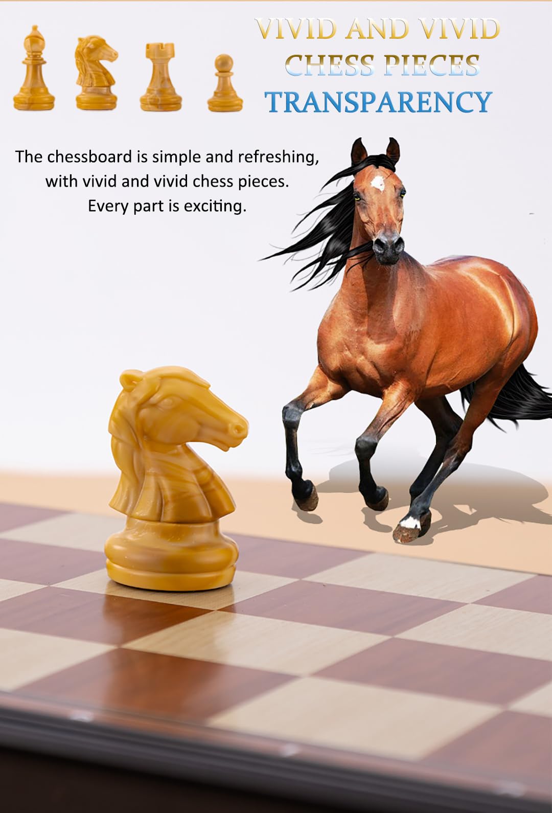 Chess Sets Magnetic Board Games - 11.8 Inches Travel Chess Set for Teenager & Adults, Wooden-Style Folding Portable Chess Gifts Classic 2-Player Strategy Family Game for Beginner and Professional