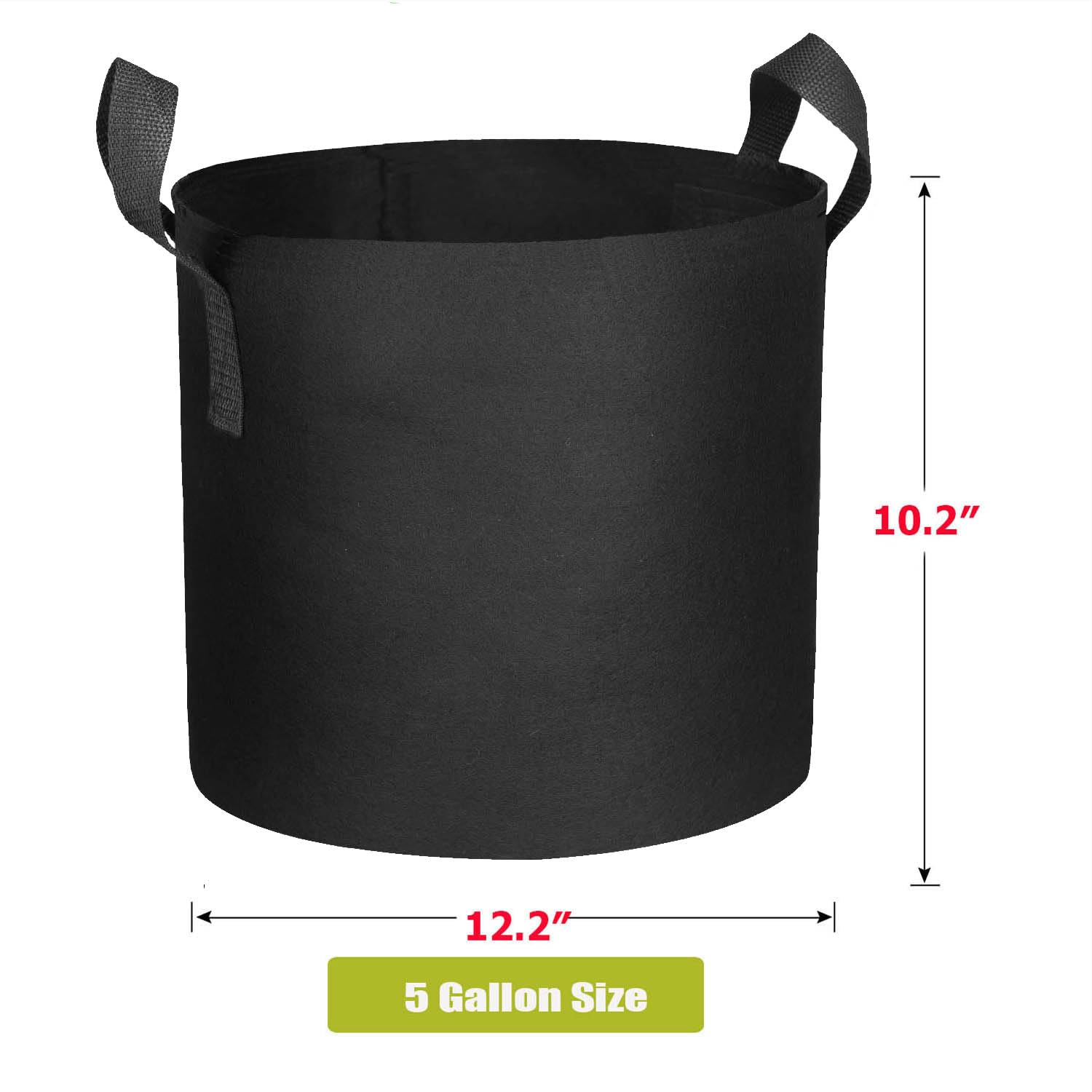 Cavisoo 24-Pack 3 Gallon Grow Bags, Heavy Duty Thickened Non-Woven Plant Fabric Pots with Reinforced Handles
