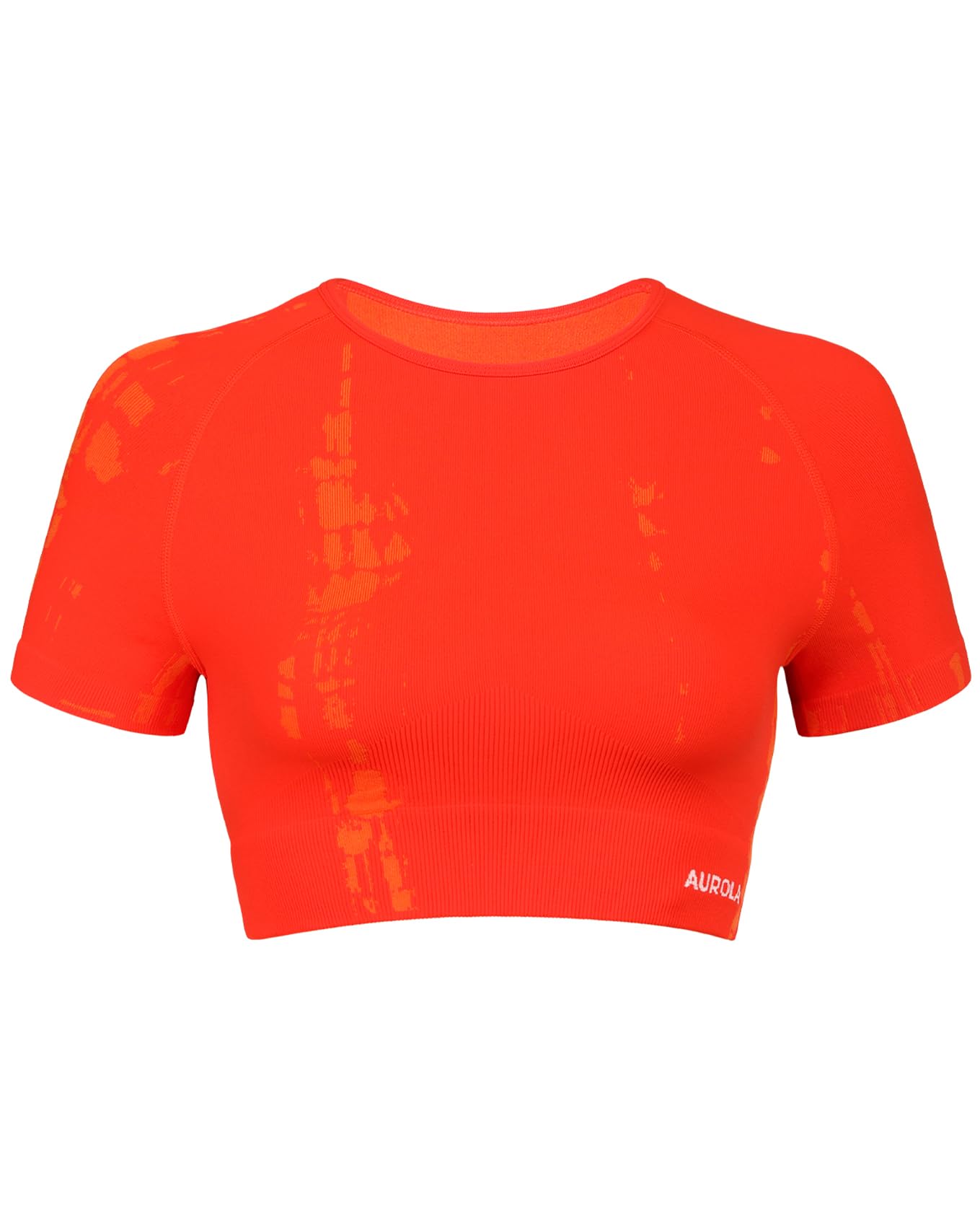 AUROLA Serpent Snake Seamless Workout T-Shirts for Women,Short Sleeve Crop Top Gym Yoga Athletic Shirts Tee