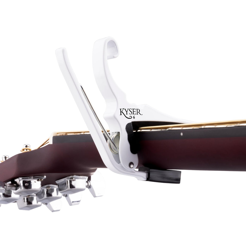 Kyser Musical Products Quick-Change Guitar Capo, KG6ABA, Abalone - For 6-String Acoustic Guitars, Made in USA, Quality, Strong, Lightweight, Quick & Easy Key Changes, Innovative, Perfect Fit