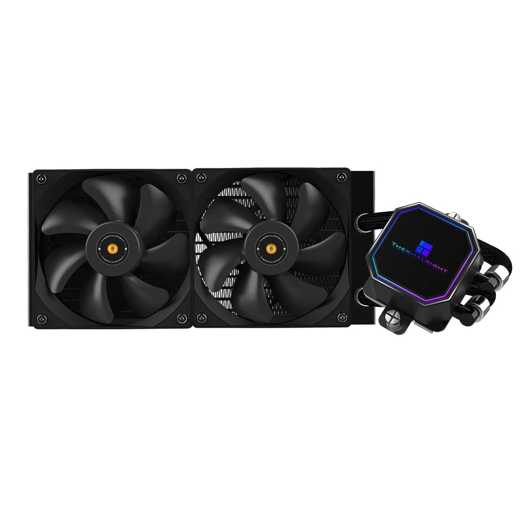 Thermalright Frozen Prism 240 Black CPU Liquid Cooler,Efficient PWM Controlled Pump 3300RPM,TL-E12 Series PWM Fan×2,Water Cooling Computer Parts,for AMD AM4/AM5,Intel LGA1150/1151/1200/1700/1851