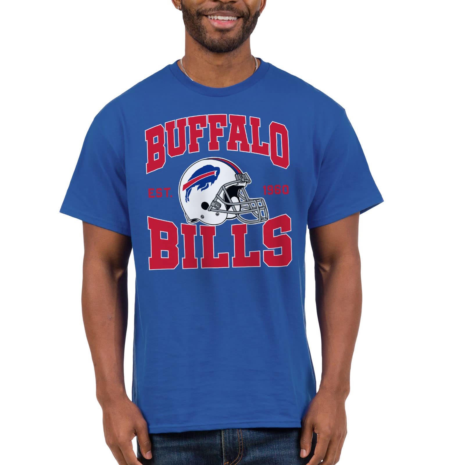 Junk Food Clothing x NFL - Team Helmet - Short Sleeve Fan Shirt for Men and Women - Officially Licensed NFL Apparel