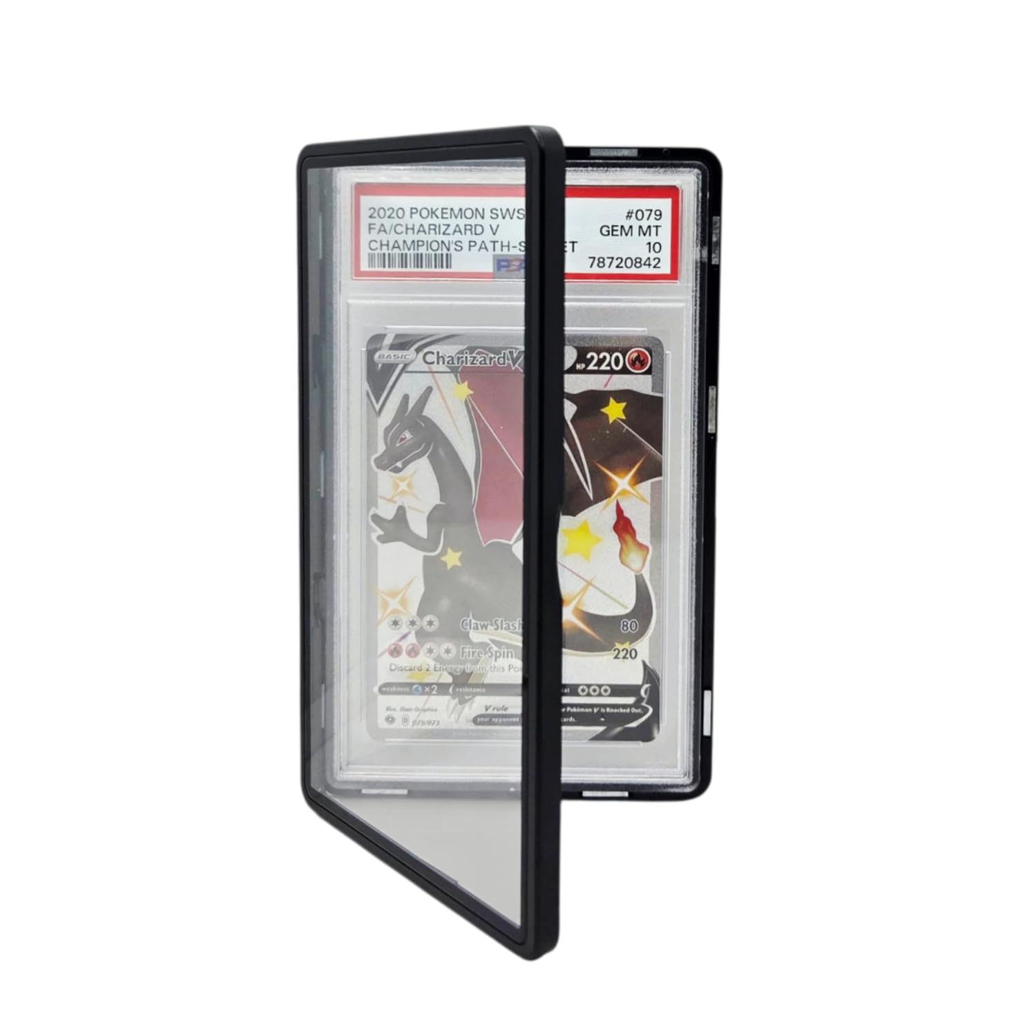 Metal PSA Slab Bumper Case UV Resistant- Safeguard Stackable Magnetic Aluminum Metal Case For Graded Cards (Black)