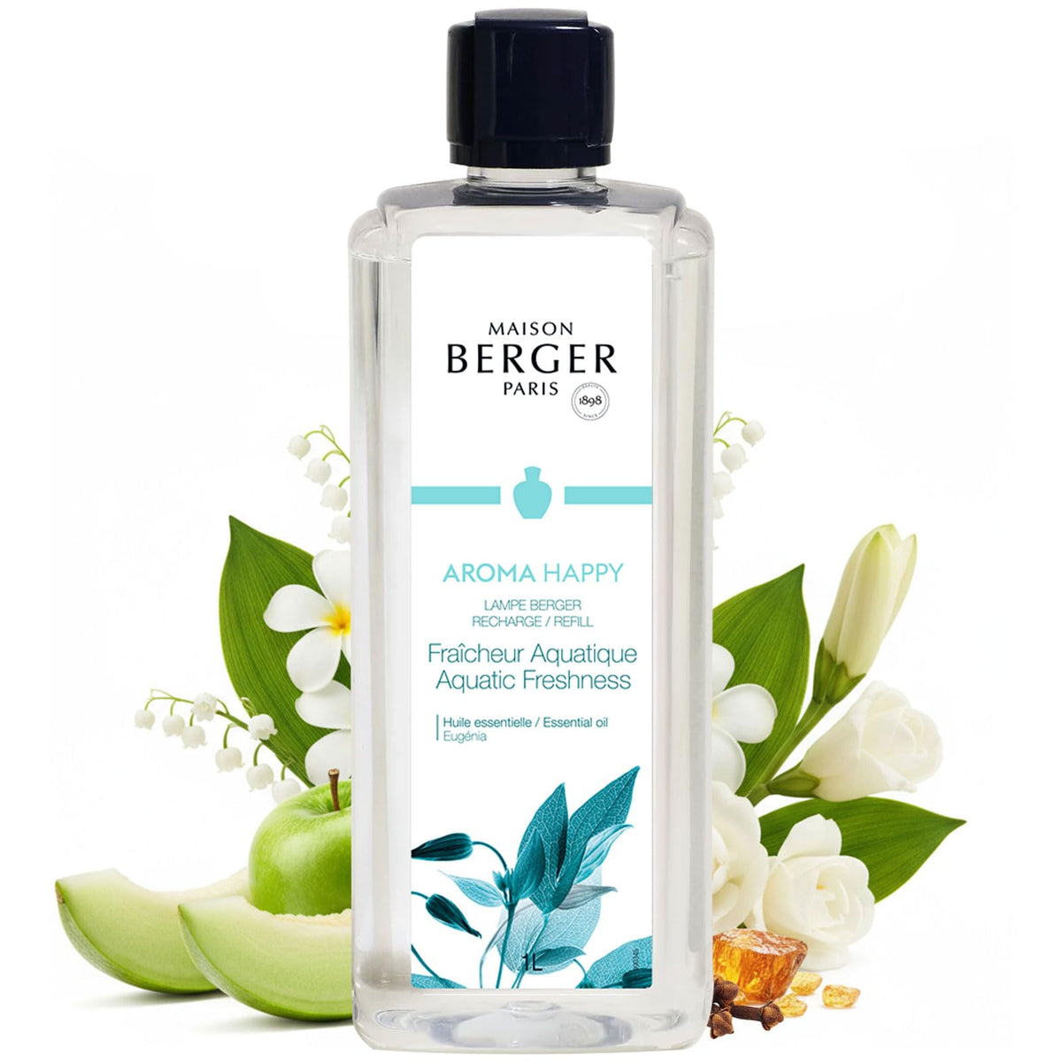 MAISON BERGER Lampe Berger Refill, 1 L, Agaves Garden | Catalytic Lamp Fragrance Refill, Helps Neutralize Odors, ~160 h Fragrance Diffusion, Made in France