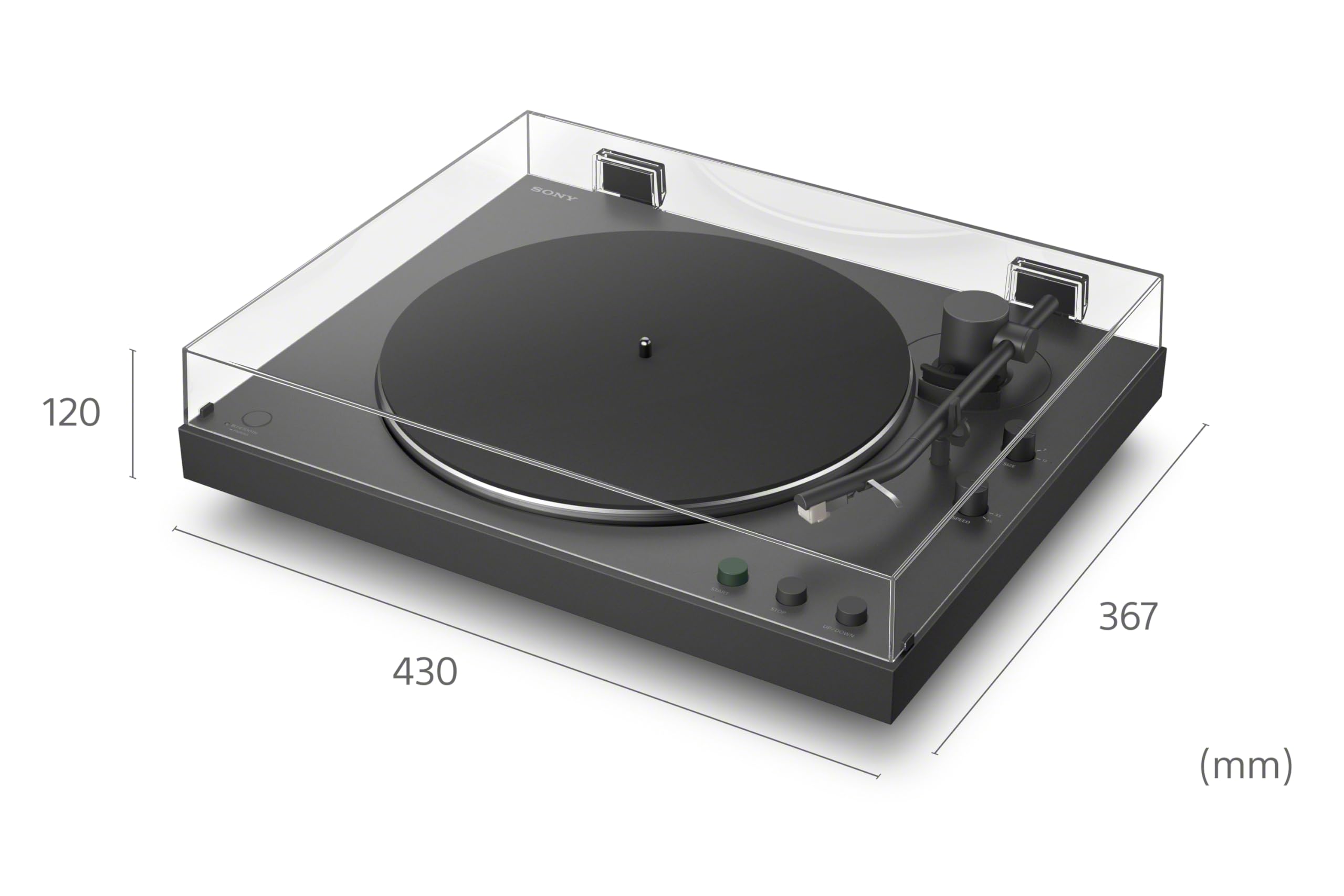 Sony PS-LX310BT Belt Drive Turntable: Fully Automatic Wireless Vinyl Record Player with Bluetooth and USB Output Black