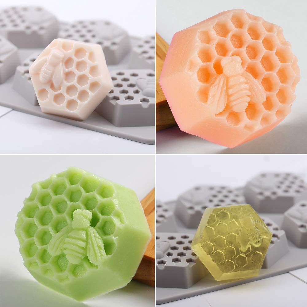Sakolla 2 Pack Insect Silicone Soap Molds, 6-Cavity Dragonfly Butterfly Ladybug Shape Silicone Molds for Soap Making, DIY Baking Mold for Lotion Bars, Chocolate, Candy, Muffin, Biscuit, Cookie Pans