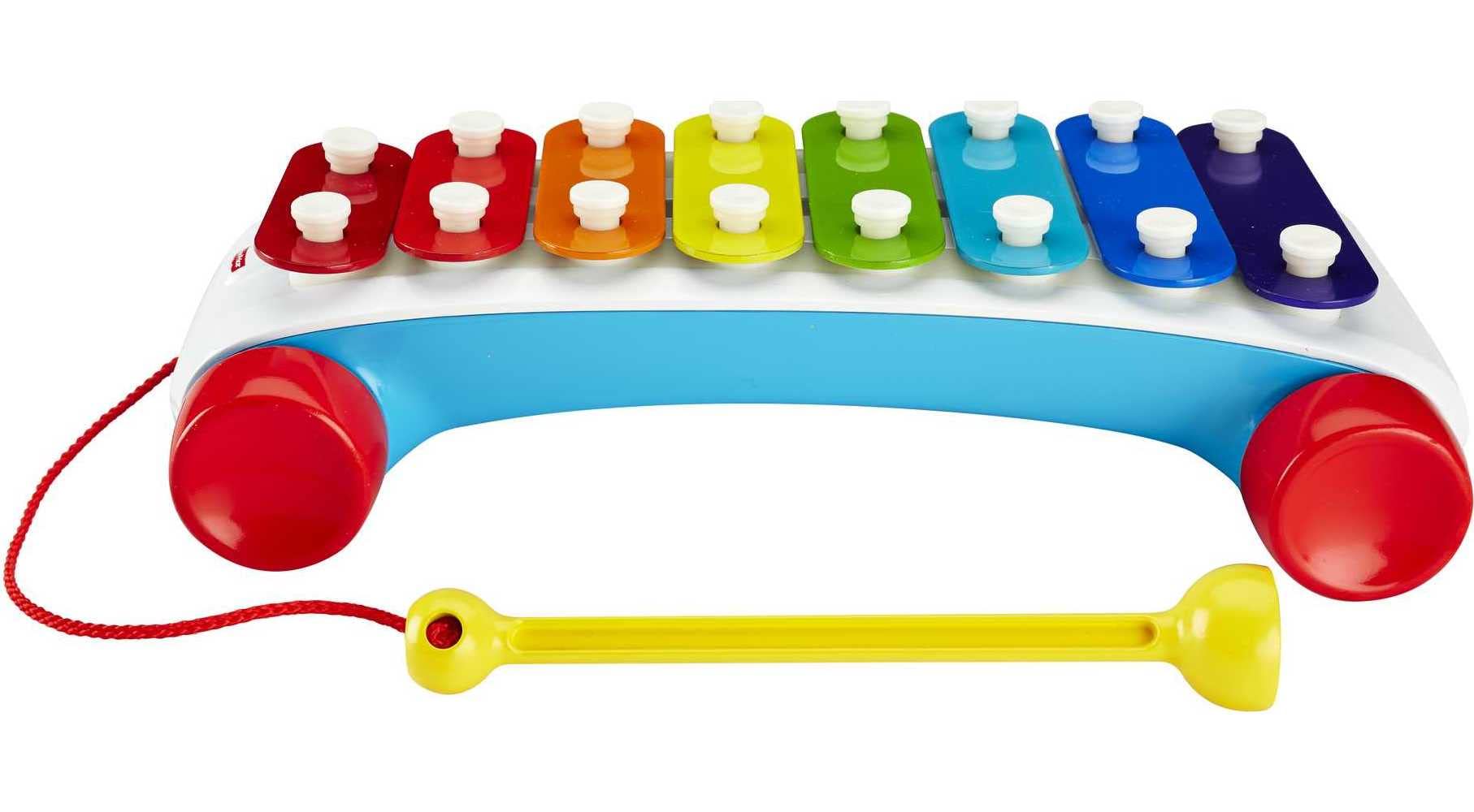 Fisher-Price Toddler Pull Toy, Classic Xylophone Pretend Musical Instrument with Mallet for Preschool Kids Ages 18+ Months