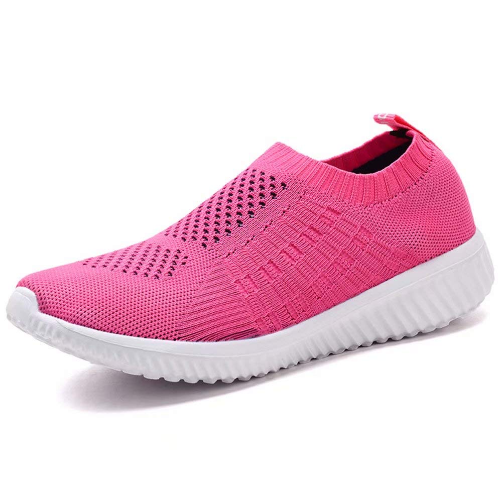 konhill Womens Walking Shoes Slip On Sneakers Breathable Mesh Lightweight Casual Footwear for Daily Commute