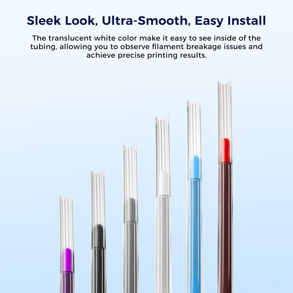 Capricorn Bowden PTFE Tubing 1M XS Series 1.75MM Filament with 2X PC4-M6 & 2X PC4-M10 Pneumatic Fittings & Tube Cutter for Creality Ender 3 V2/ Ender 3/ Ender 3 Pro/Ender 5/ CR-10/10S 3D Printer