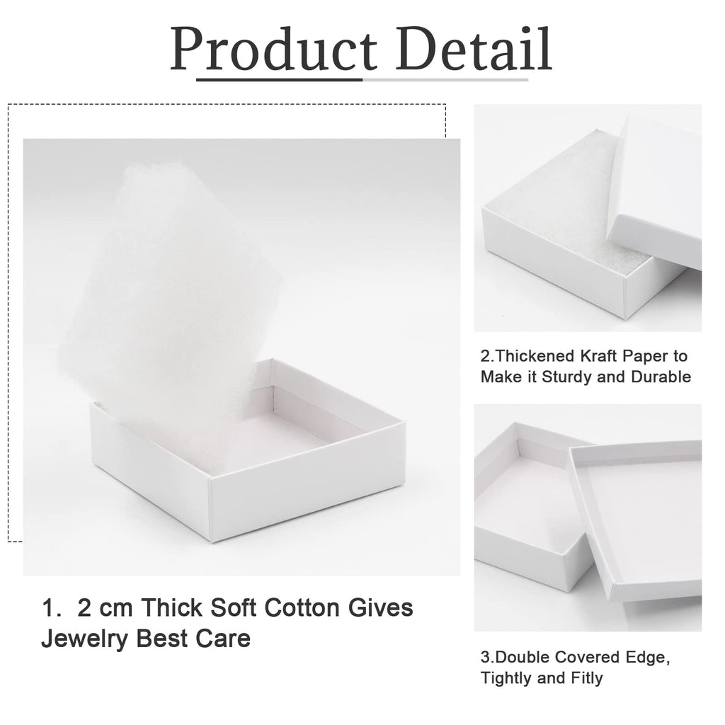 Cardboard Jewelry Black Gift Boxes 20 Pack3.5×3.5×1 inches, its apply to displaying necklaces, rings, bracelets, earrings