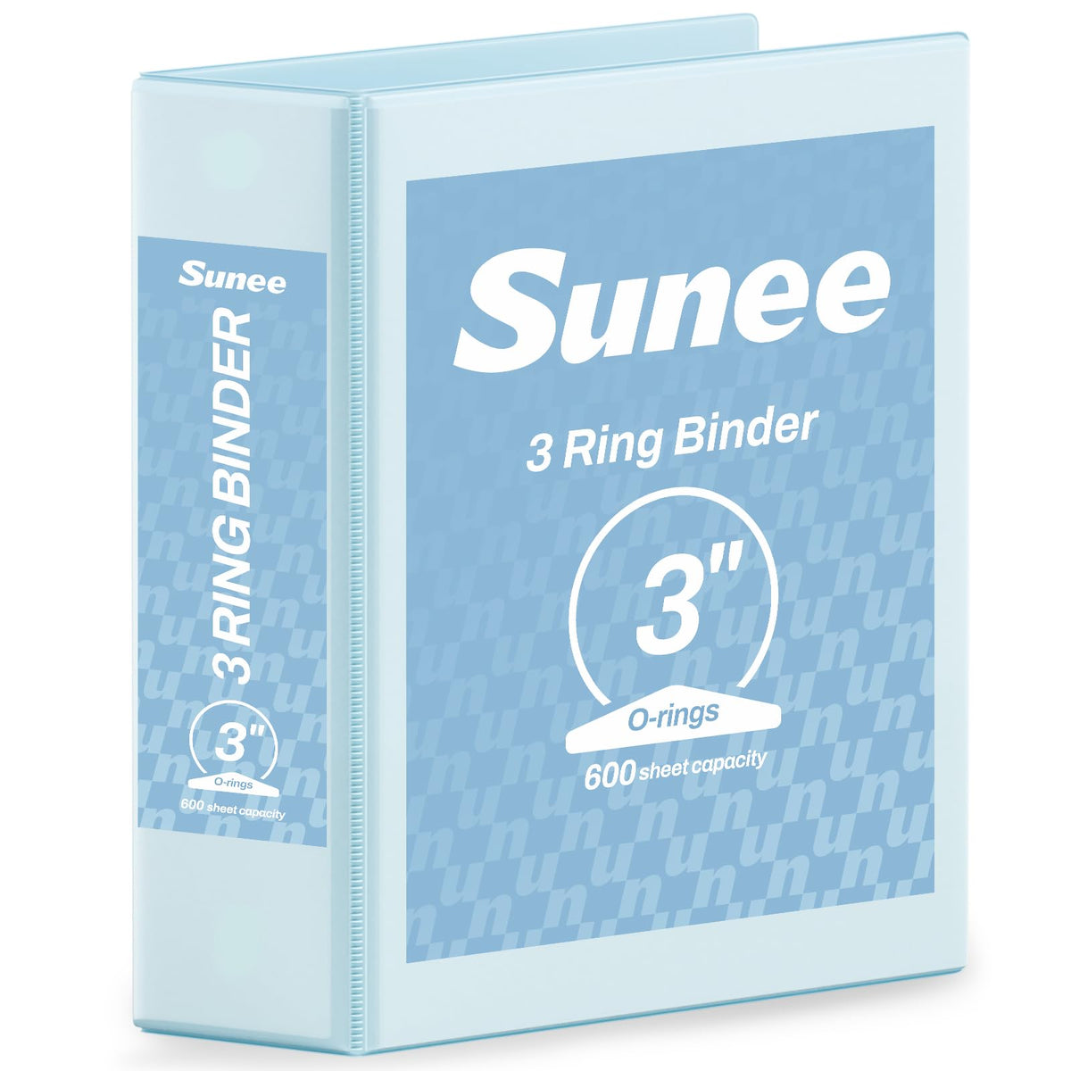 SUNEE 3 Ring Binder 1/2 Inch 1 Pack, Clear View Binder Three Ring PVC-Free (Fit 8.5x11 Inches) for School or Office Supplies, Black