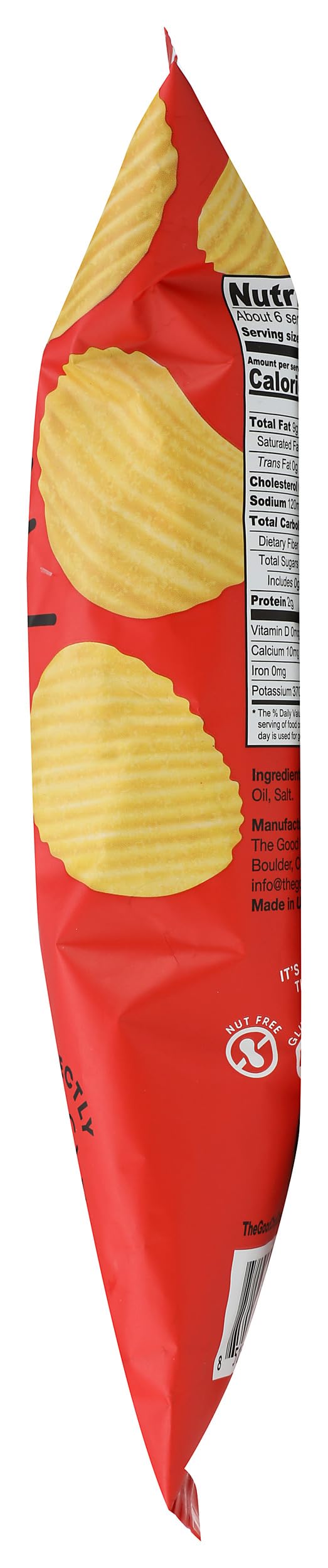 The Good Crisp Company, Chips Potato Crinkle Cut Sour Cream Cheddar, 5.5 Ounce
