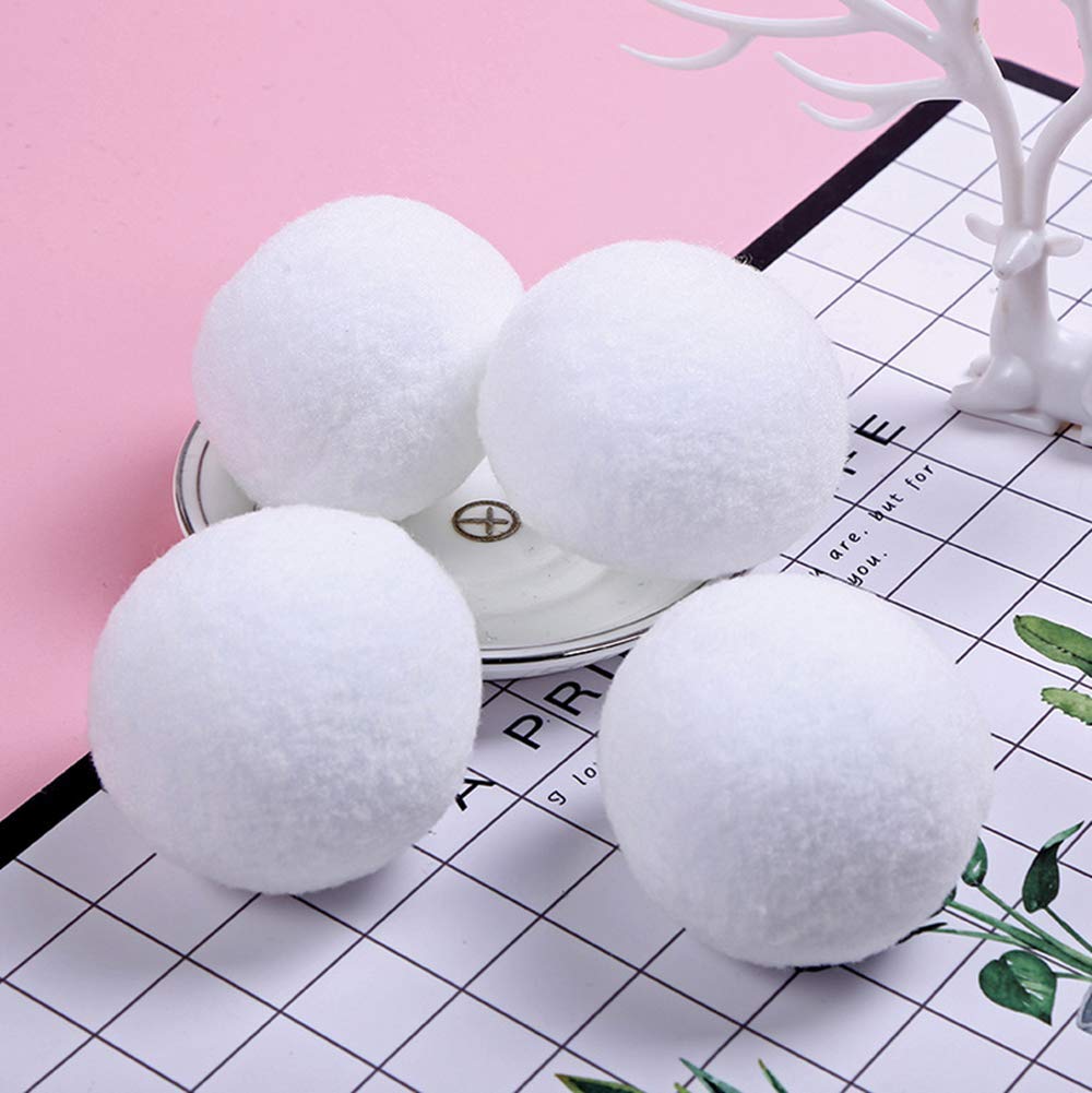 Supoice 30 Pack Snow Fight Balls 3 Inch Large Size Christmas & Winter Holiday Realistic Fake Snow Toys for Indoor & Outdoor Snow Fight & Toss Game