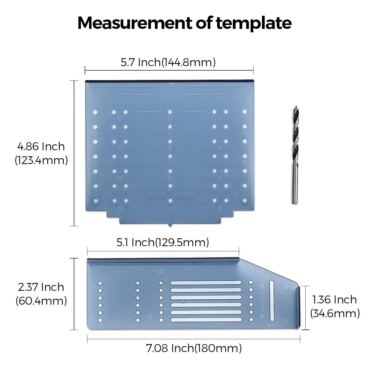 Ravinte Cabinet Door & Drawer Hardware Installation Template Kit Include Drill Bit Mounting Template for Cabinet Knob, Cabinet Pulls