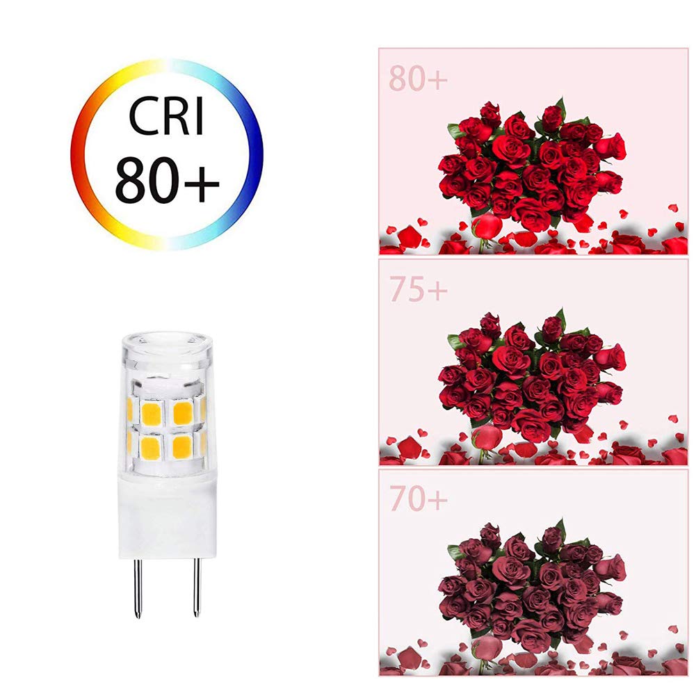 G8 LED Bulb 3W, WB25X10019 Halogen Bulb 20W Replacement for GE Microwave Oven Light, T4 JCD Type G8 Bi-Pin Base, 120 Volt, Daylight White 6000K, 2-Pack