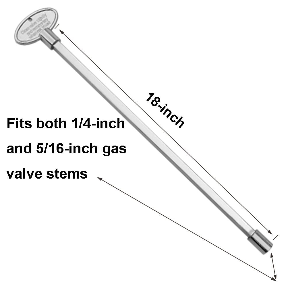 Stanbroil 3-Inch Gas Valve Key Fits 1/4" and 5/16" Turn Ball Valve for Gas Fire Pits and Fireplaces, Polished Chrome