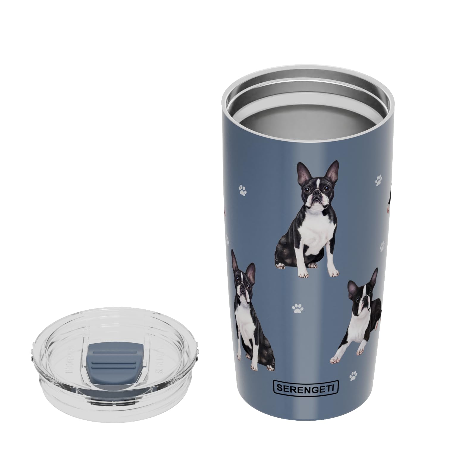 SERENGETI Australian Shepherd 20 Oz. Stainless Steel, Vacuum Insulated Tumbler with Spill Proof Lid - 3D Print - Insulated Travel mug for Hot or Cold Drinks (Australian Shepherd Tumbler)