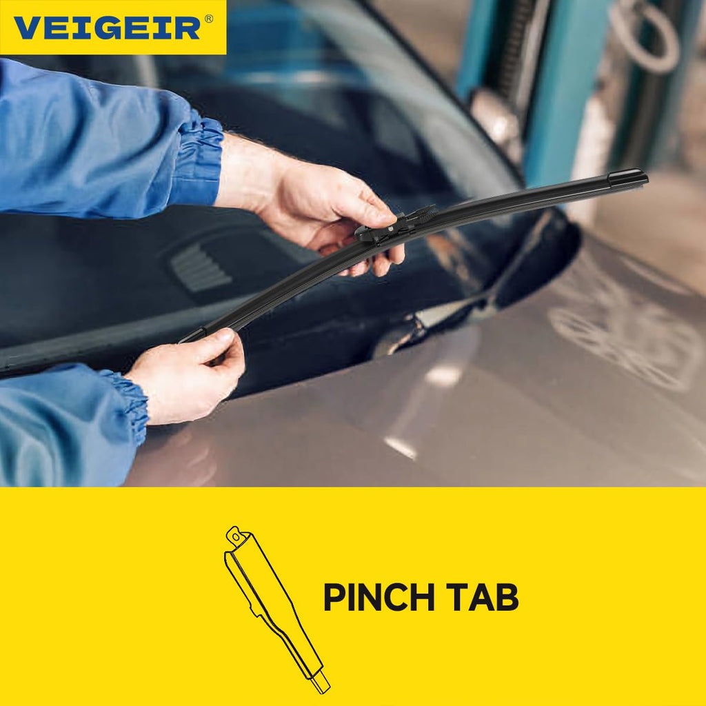 3 Pack Windshield Wiper Blades Compatible with Ford Escape 2008 2009 2010 2011 2012 Original Factory Quality Front Rear Wipers Blade Set for My Car - 20" 20" 12"