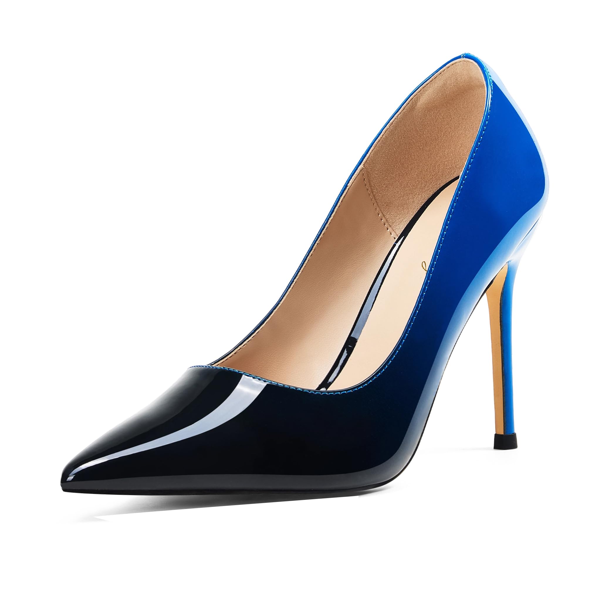 Elisabet Tang High Heels, Womens Pointed Toe Slip on Stilettos Party Wedding Pumps Basic Shoes