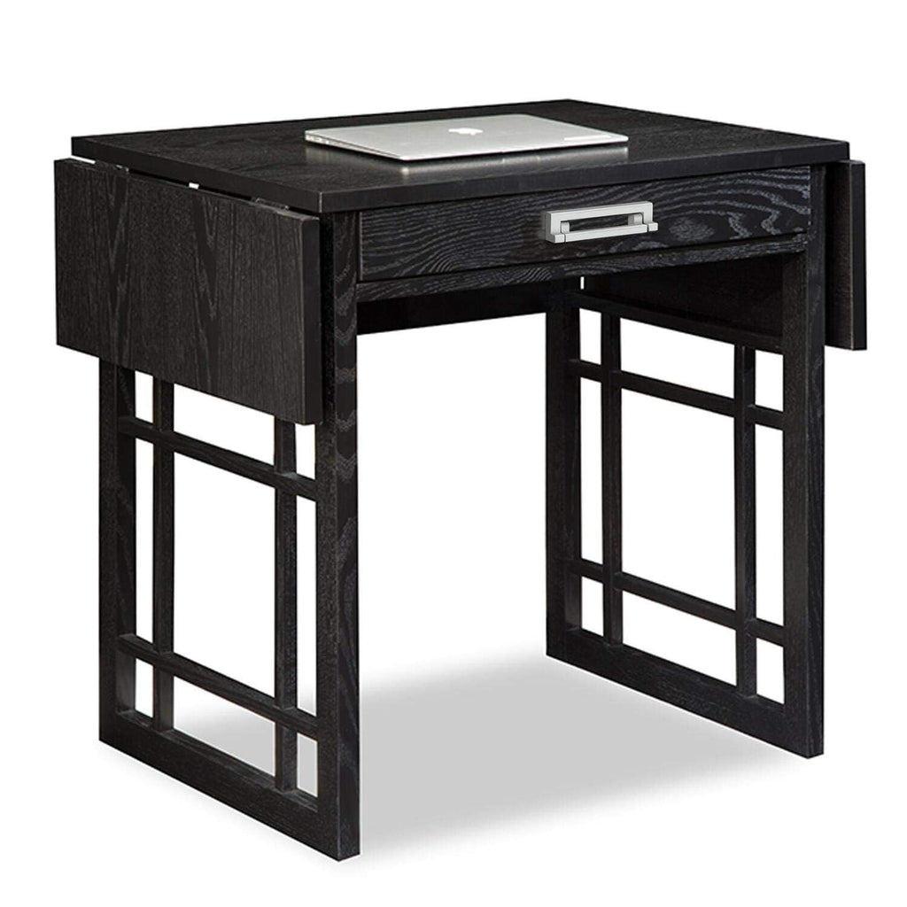 Leick Home Cottage White Turned leg Laptop Desk with Center Drawer, White