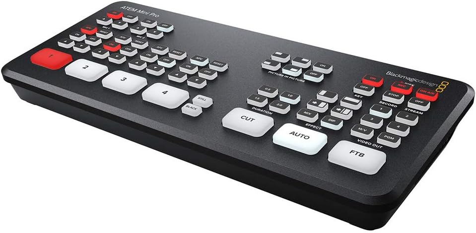 Blackmagic Design ATEM Mini Pro HDMI Live Stream Switcher with 6' High-Speed HDMI Cable & 10-Pack Straps Bundle