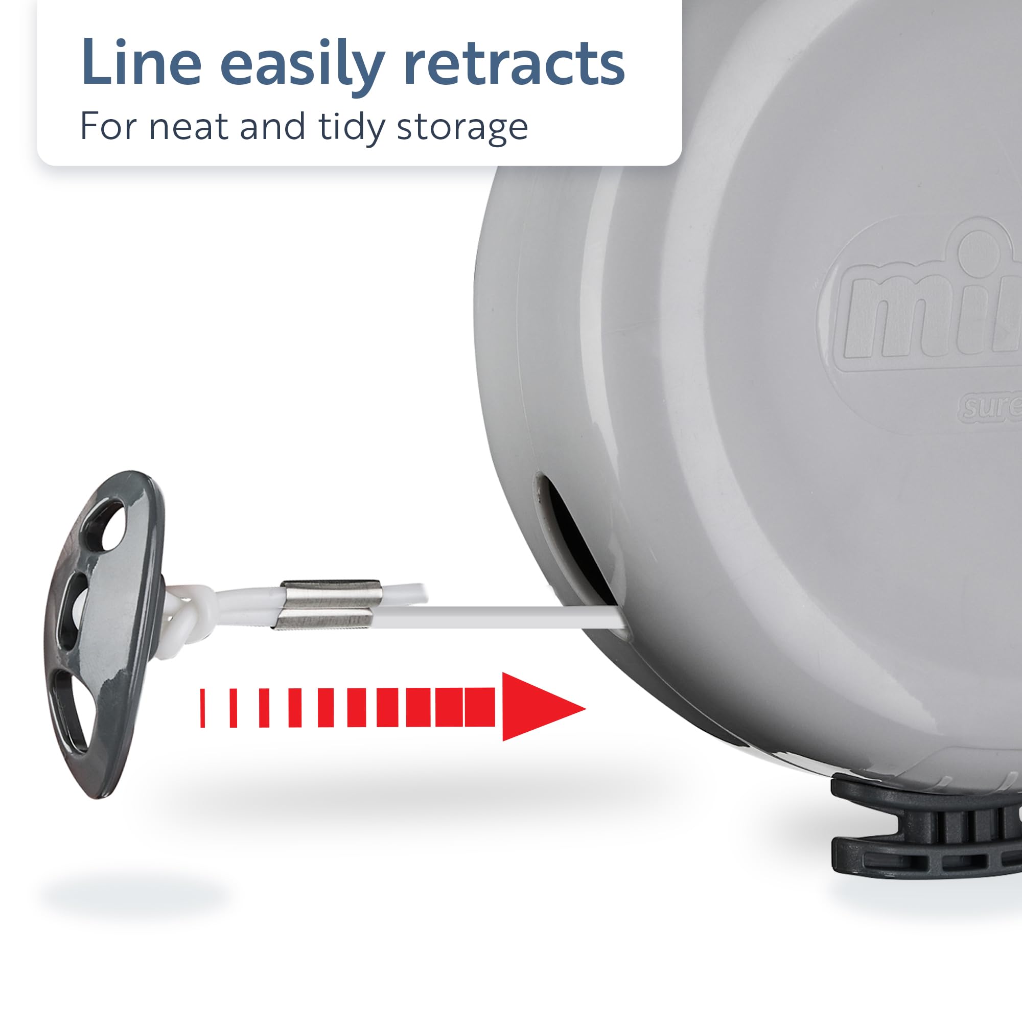 Minky Homecare Outdoor Retractable Dual Clothesline - Heavy Duty PVC Coated Line - Energy and Space Saving Removable Laundry Drying Line - 2 x 49 Feet