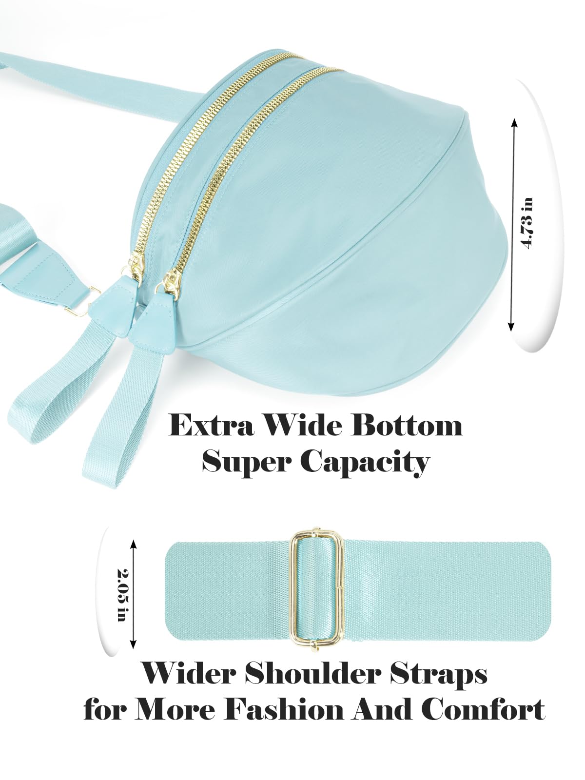 Pure Colour Crossbody Bag Bum Bag for Women,Spacious Purse Fanny Packs Belt Bag,Oversized Bum Bag (Bean Green Leopard Print Bum Bag)