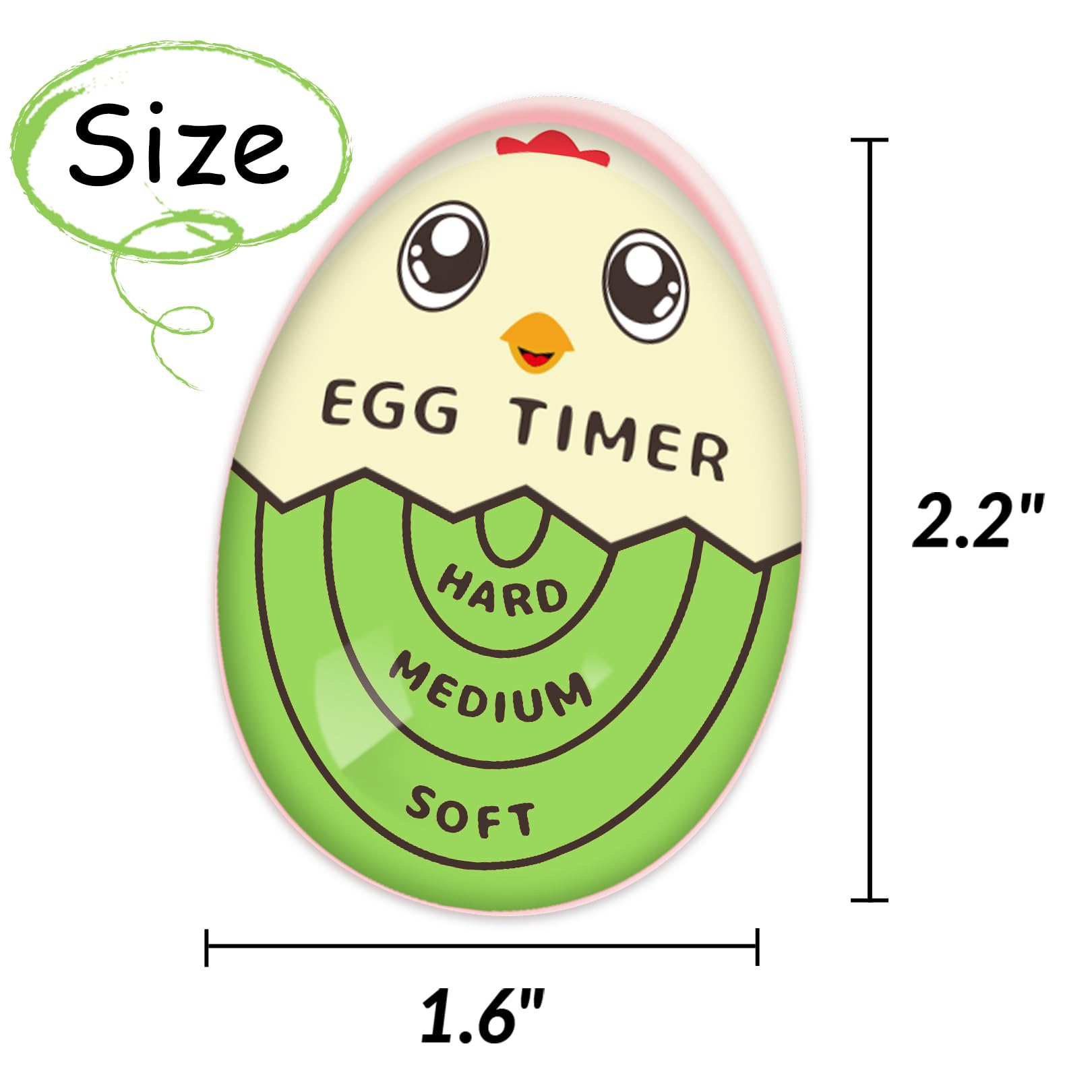 Lasubst Egg Timer for Boiling Eggs that Changes Color When Done, Blue