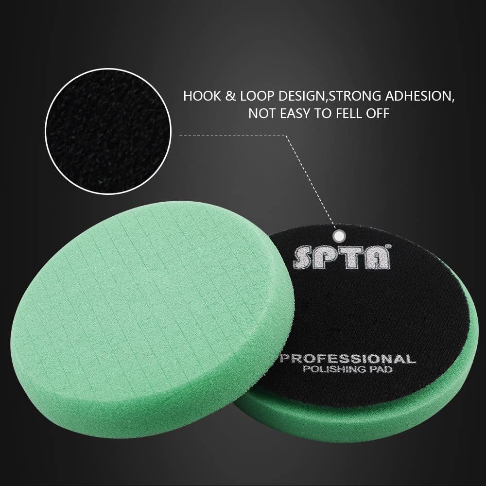 Blue T60 Moderate-Cut Foam Polishing Pads, SPTA 1Pc 3.5 Inch Face for 3 Inch 80mm Backing Plate Compound Buffing Sponge Pads for Car Buffer Polisher Compounding, Polishing and Waxing -FPTSS3G