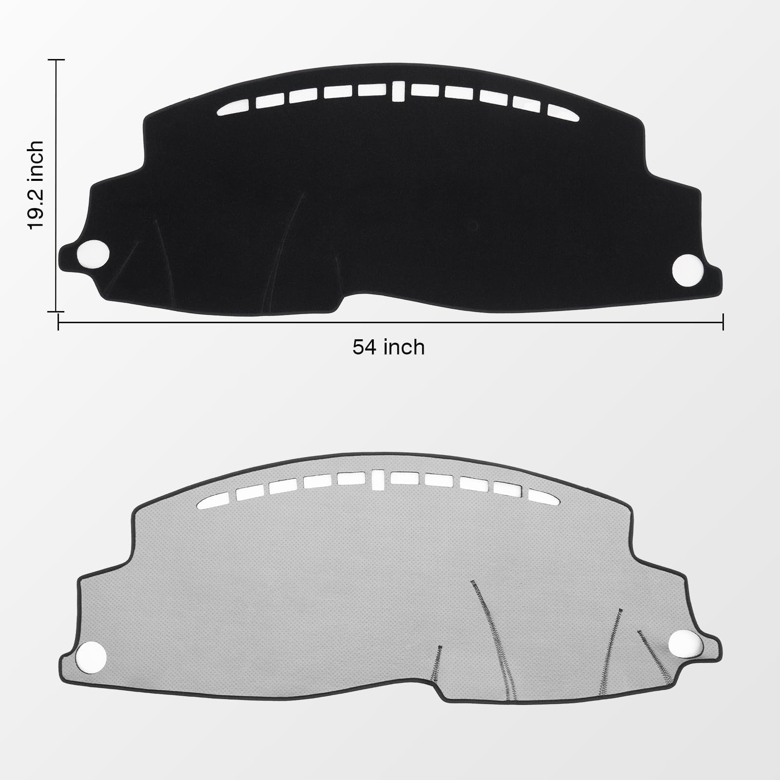 KUST Black Dash Cover for Ford Ranger 1995-2011/Ford Explorer 1995-2001/Mazda B2300 B2500 B3000 B4000 1995-2008/Mercury Mountaineer 1997-2001 Polyester Dashboard Cover Accessories for Ranger