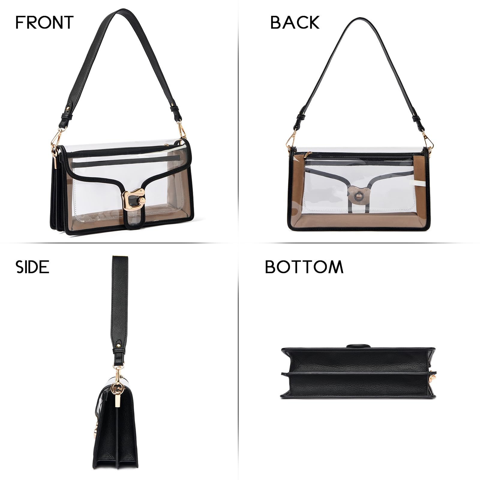 Travistar Crossbody Bags for Women Trendy - Small Cross Body Purse Shoulder Bag Leather Handbags Evening Clutch with 2 Straps | 2 detachable straps