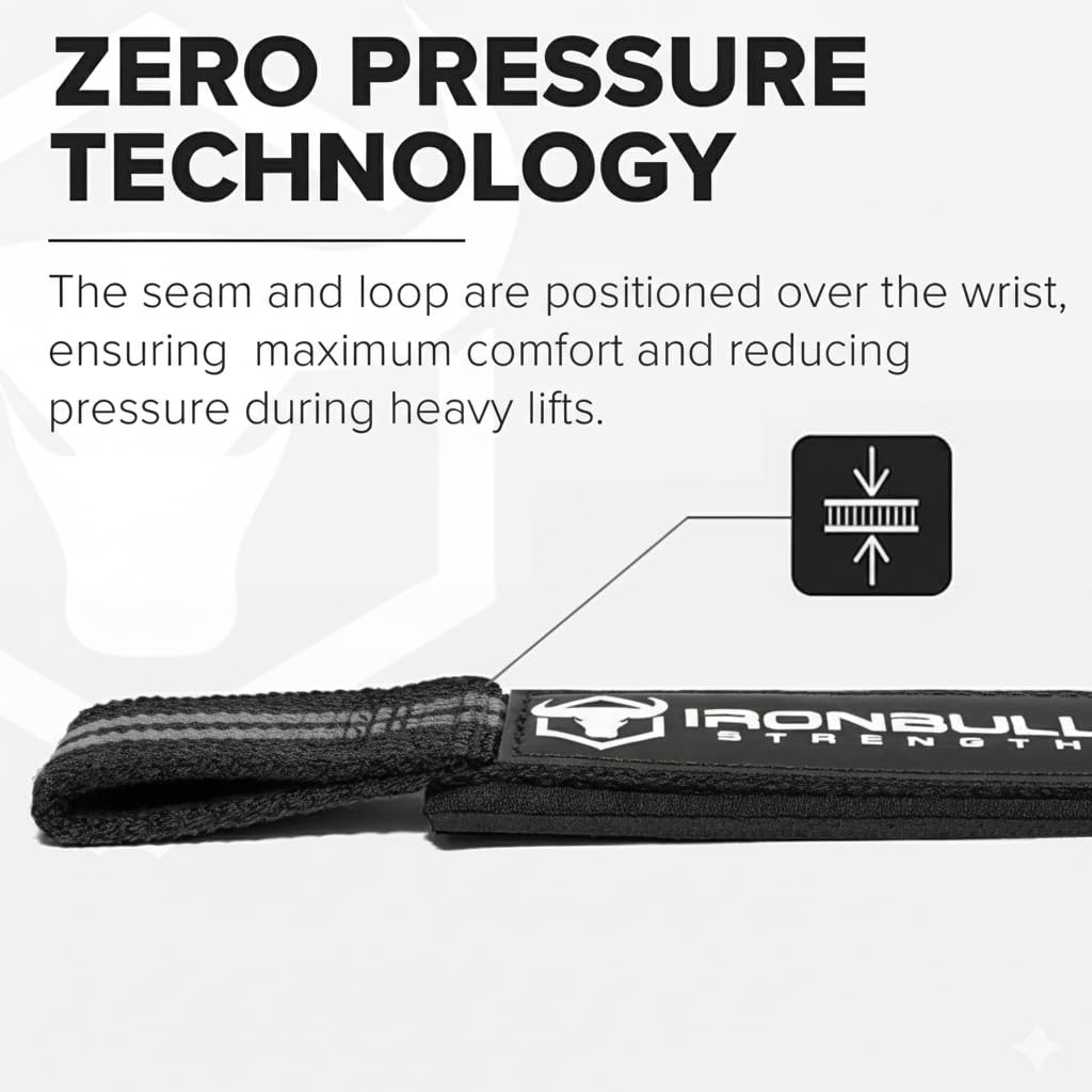 Lifting Wrist Straps for Weightlifting (1 Pair) – Padded Lifting Straps for Deadlifts, Powerlifting, Strength Training & Bodybuilding – Gym Straps for Men & Women