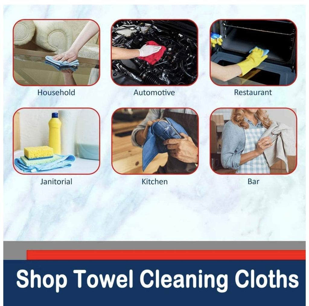 Simpli-Magic 79170 Shop Towels, White, 500 Pack