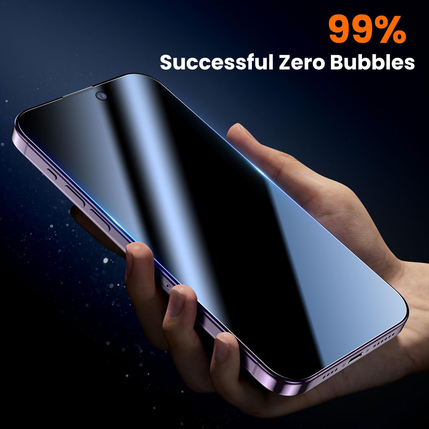 UniqueMe for iPhone 12 Pro Max Privacy Screen Protector - [Military Grade Shatterproof & 9H+ Hardness] Screen Protector 12 Pro Max Tempered Glass Full Coverage Protection, Easy to install, 2 Packs