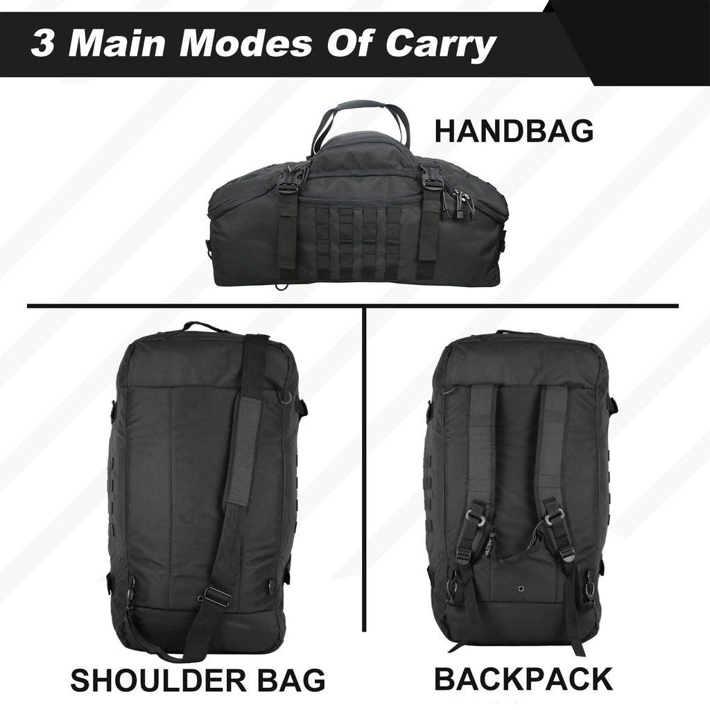 3 In 1 Military Backpack Travel Duffle Bag for Weekender Gym Traveling Workout Deployment