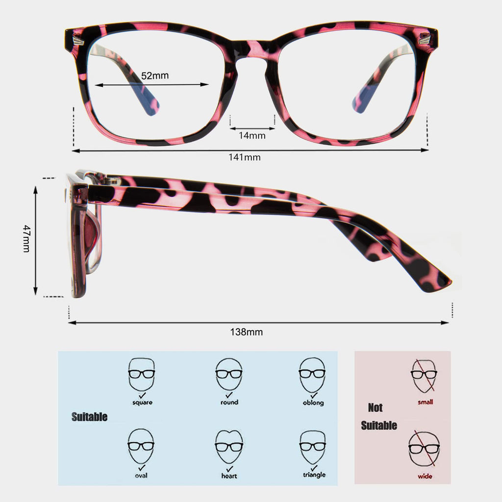 MAXJULI Blue Light Blocking Glasses,Computer Reading/Gaming/TV/Phones Glasses for Women Men(Transparent)
