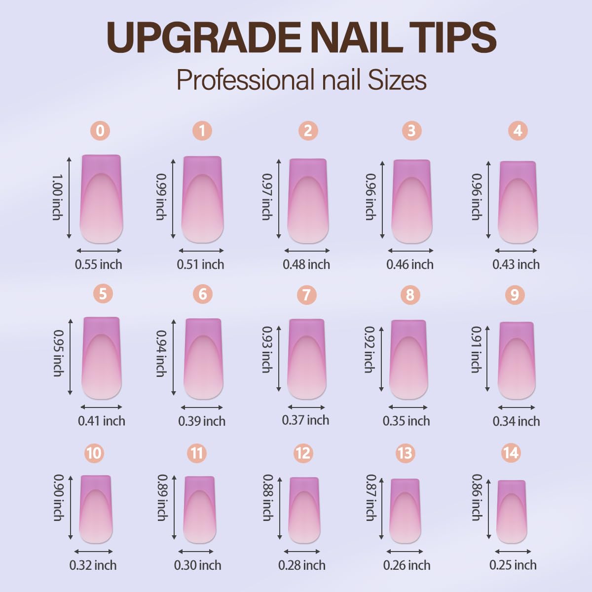 Misssix XBASICTIPS French Tip Press On Nails, 300Pcs French Gel Nail Tips Long Square, Soft Gel Pre-shaped No Need to File 3 in 1 Tips, Fake Nails for Nail Art DIY Extension Designs 15 Sizes