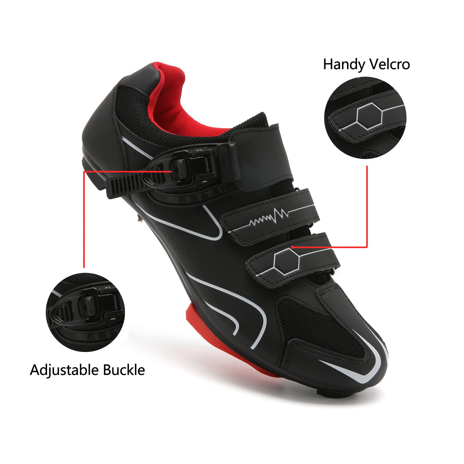 Mens Womens Cycling Shoes Compatible with Peloton Indoor Bicycle Pedals Clip in Road Bike Shoes Pre-Installed with Look Delta Cleats